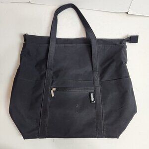 Baggallini Black Expandable Overnight Tote Bag Travel Bag Packable Zipper Pocket